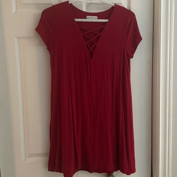 Danity Hooligan red mini dress or tunic size small. - Picture 1 of 2